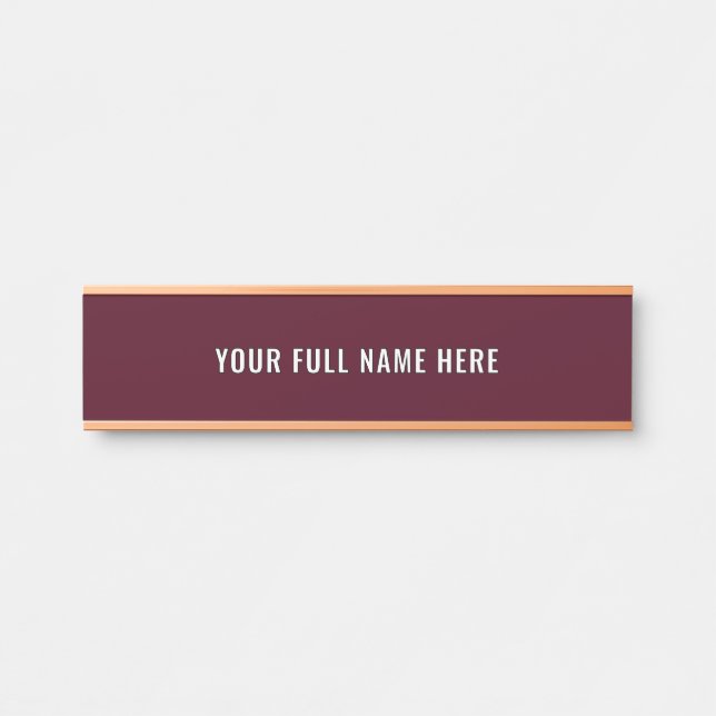 Custom Name Door Sign Template Your Font and Colou (Front)