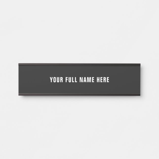Custom Name Door Sign with Your Colours and Font (Front)
