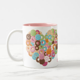 Custom name Doughnut Lover mugs