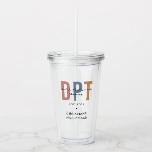 Custom Name DPT Doctor of Physical Therapy Acrylic Tumbler