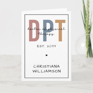 Custom Name DPT Doctor of Physical Therapy Card