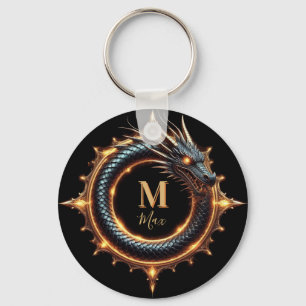 🐉 Custom Name Dragon Fantasy Symbol For Gamers 🔥 Key Ring