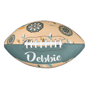 Custom name dream catcher pattern american football