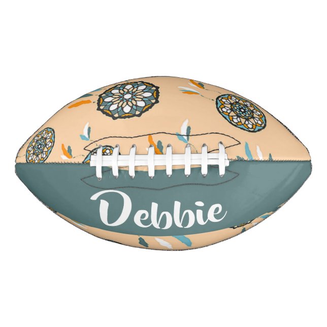 Custom name dream catcher pattern american football (Front)