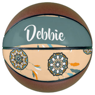 Custom name dream catcher pattern basketball