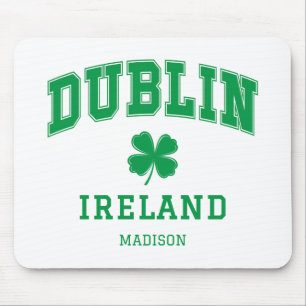 Custom Name Dublin Ireland Mouse Mat
