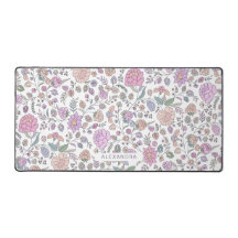 Custom Name Dusty Colourful Floral Modern Pattern