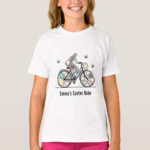 Custom Name Easter Bicycle Design T-Shirt