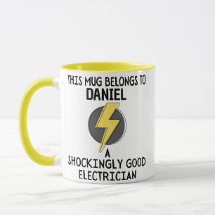 custom name Electrician gift Funny Electrician pun Mug