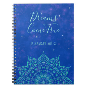 Custom Name Elegant Mandala Motivational Saying Notebook