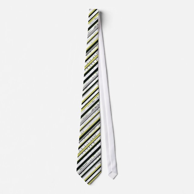 custom name elegant striped tie (Front)