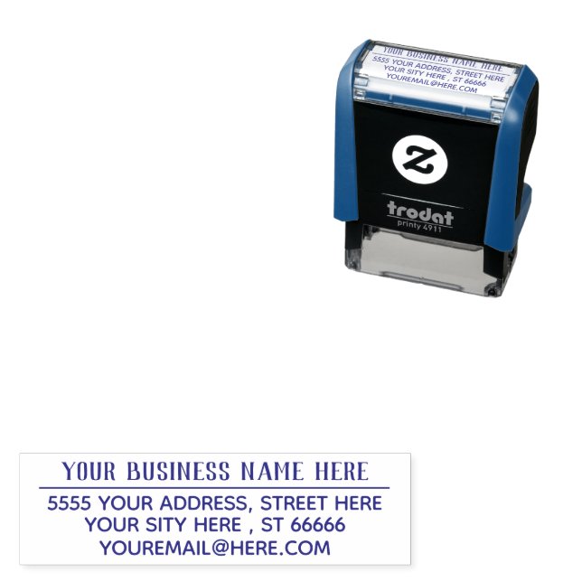 Custom Name Email Return Address Self-inking Stamp (In Situ)