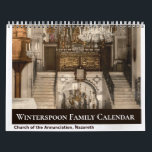 Custom Name Family Holy Land Bible Calendar<br><div class="desc">Vintage full-color photographs of holy sites in the Holy Land that were captured by travelers to the region in the 19th Century. Each calendar page features a site sacred to Christians and part of the journey in the Holy Land.</div>