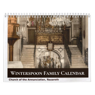 Custom Name Family Holy Land Bible Planner Calendar