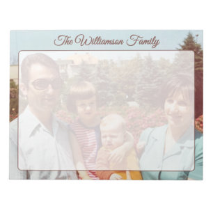 Custom Name Family Photo Retro Script To Do List Notepad