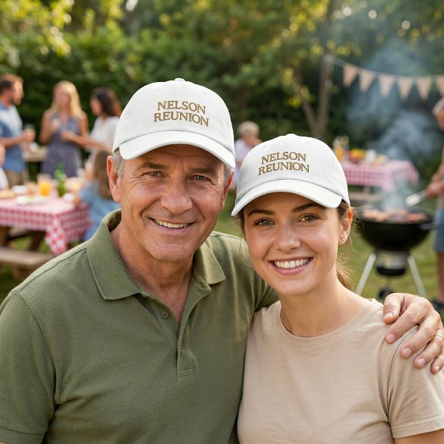 Custom Name Family Reunion Monogrammed Embroidered Hat (Creator Uploaded)