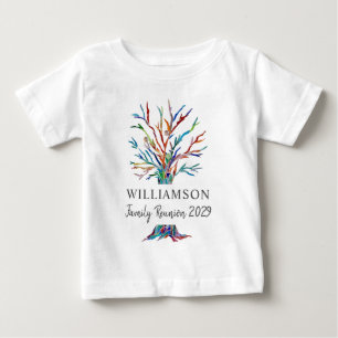 Custom Name Family Tree Family Reunion Baby T-Shirt