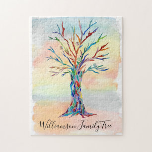 Custom Name Family Tree Puzzle