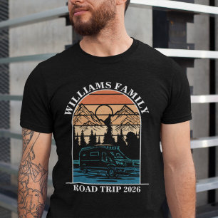 custom name family vacation mountain Road Trip T-Shirt