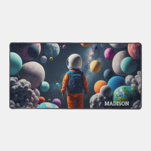 Custom Name Fantasy Space Kid Desk Mat