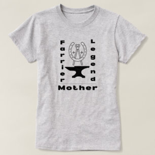 Custom Name Farrier Legend Mother Anvil Horseshoe T-Shirt