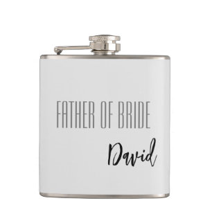 Custom Name Father Of Bride Flask