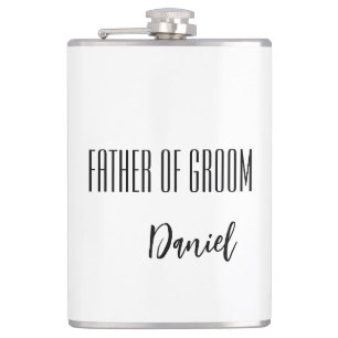 Custom Name Father Of Groom Flask
