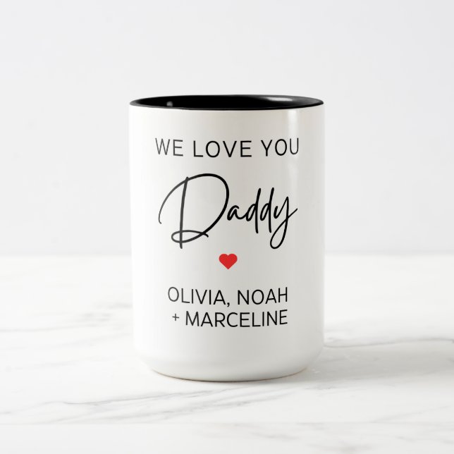 Custom Name Father's Day Mug for daddy  (Center)
