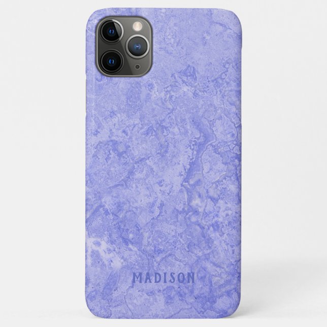 Custom name Faux Blue Marble phone cases (Back)