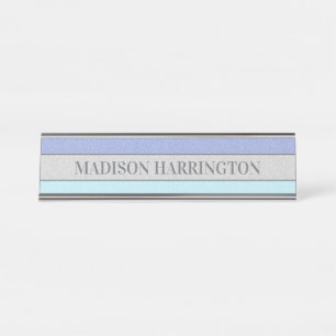 Custom Name Faux Glitter Bling Desk Name Plate