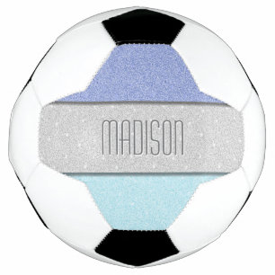 Custom Name Faux Glitter Bling Football