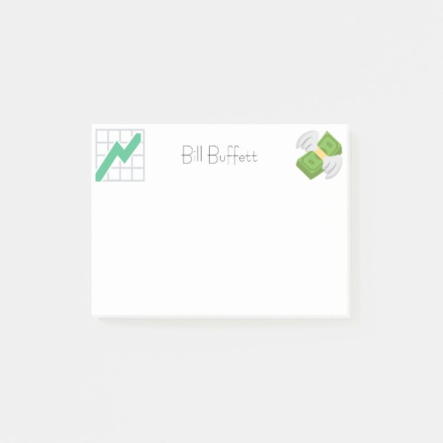 Custom Name | Financial Emojis Post-it Notes (Front)