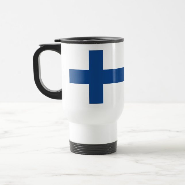 Custom name Finnish Flag mugs (Left)