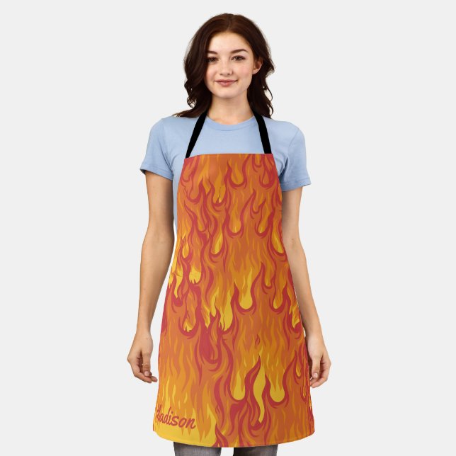 Custom name FIRE apron (Worn)