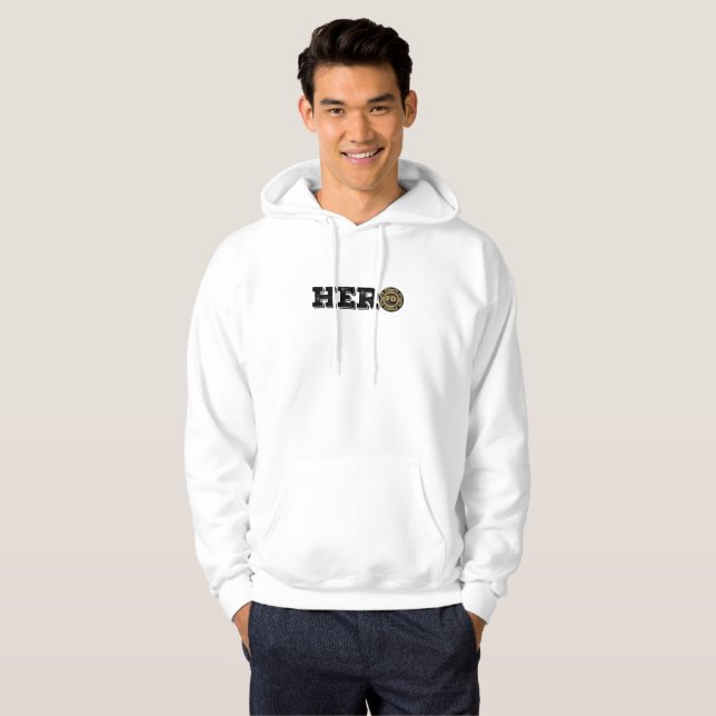 Custom Name, Firefighter Hero Hoodie (Front Full)