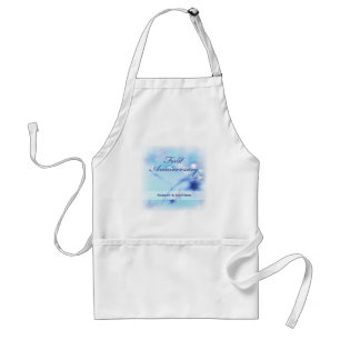 Custom Name, First Wedding Anniversary Sparkle Standard Apron