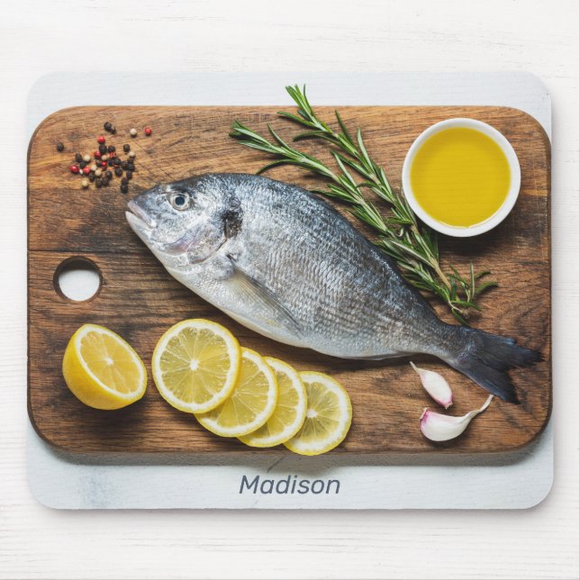 Custom Name Fish Dorado Mouse Mat (Front)
