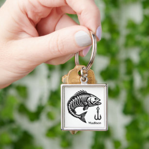 Custom Name Fish Key Ring