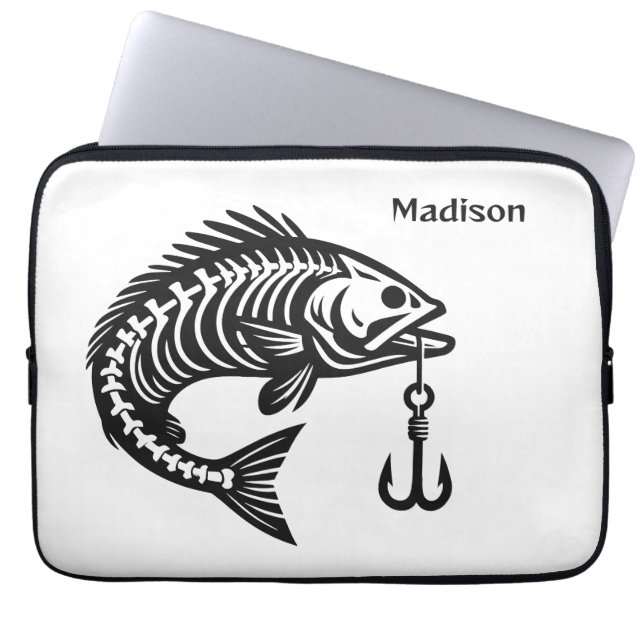 Custom Name Fish Laptop Sleeve (Front)