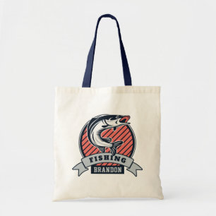 Custom name Fisher tote bags