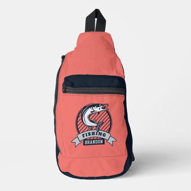 Custom Name FISHING Sling Bag (Front)