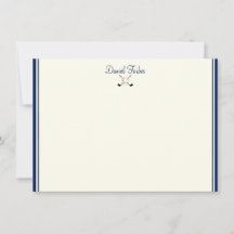 Custom Name Flat Note Card