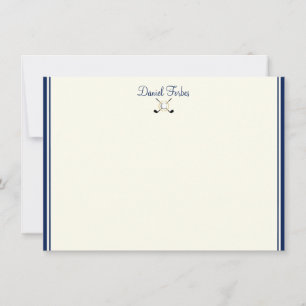 Custom Name Flat Note Card