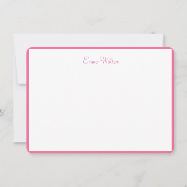 Custom Name Flat Note Card (Front)