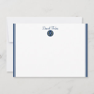 Custom Name Flat Note Card