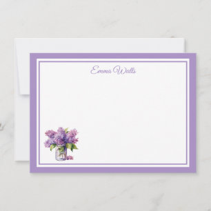 Custom Name Flat Note Card