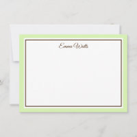Custom Name Flat Note Card