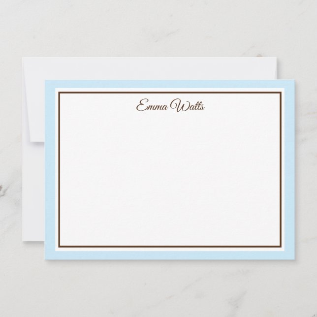Custom Name Flat Note Card (Front)