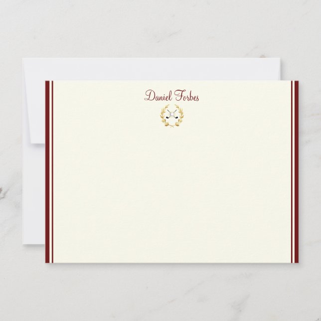 Custom Name Flat Note Card (Front)