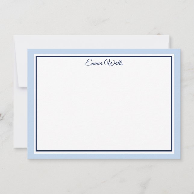 Custom Name Flat Note Card (Front)